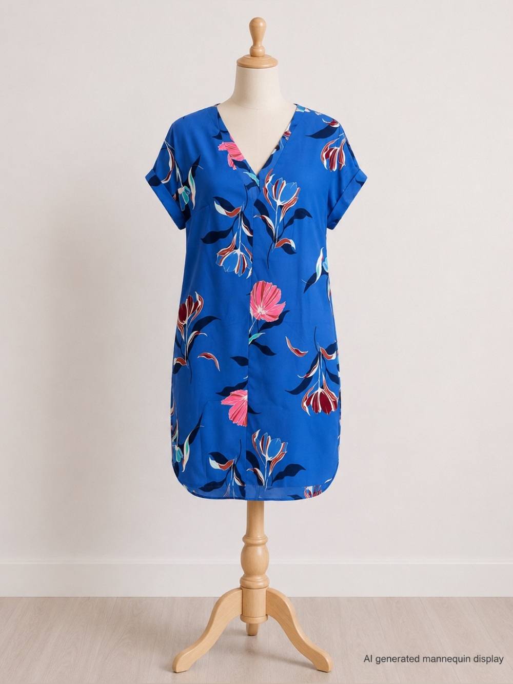 Target A New Day Blue and Pink Floral Dress